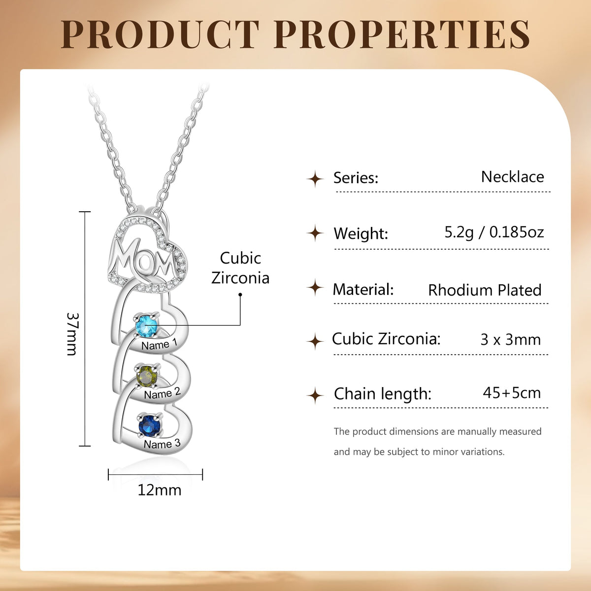 Customer Birthstone Necklace