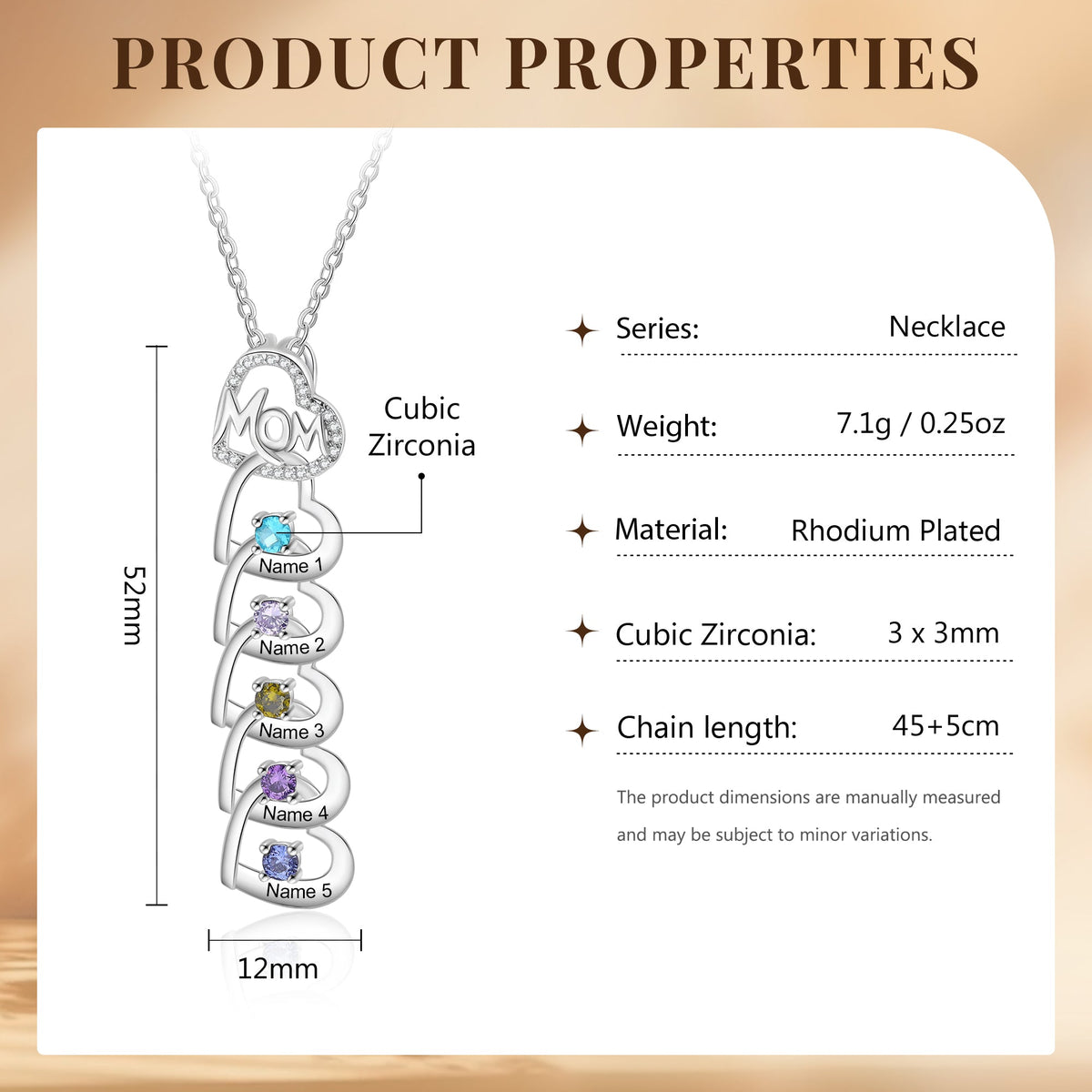 Customer Birthstone Necklace