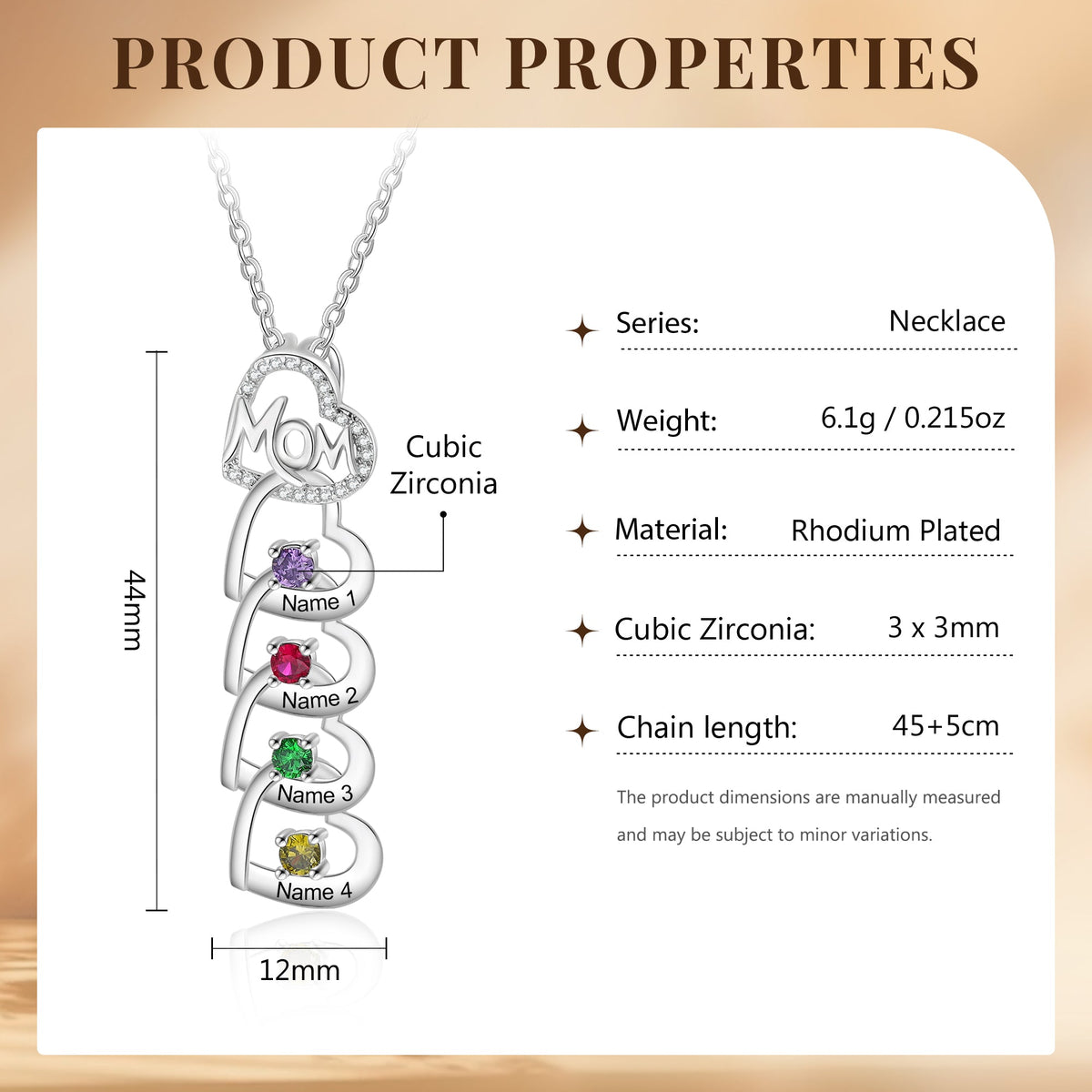 Customer Birthstone Necklace