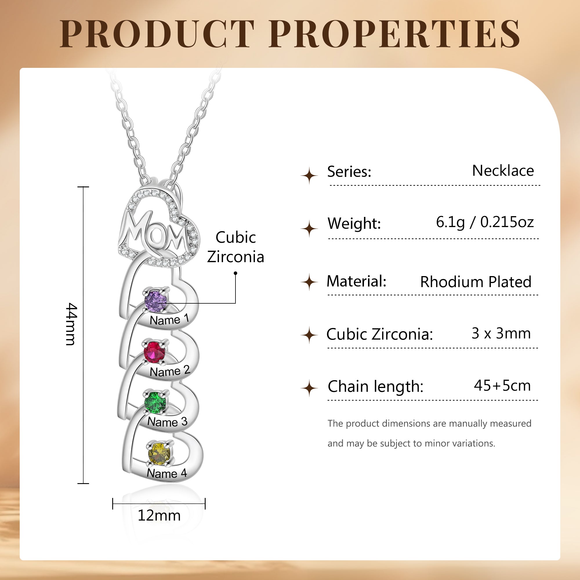 Customer Birthstone Necklace