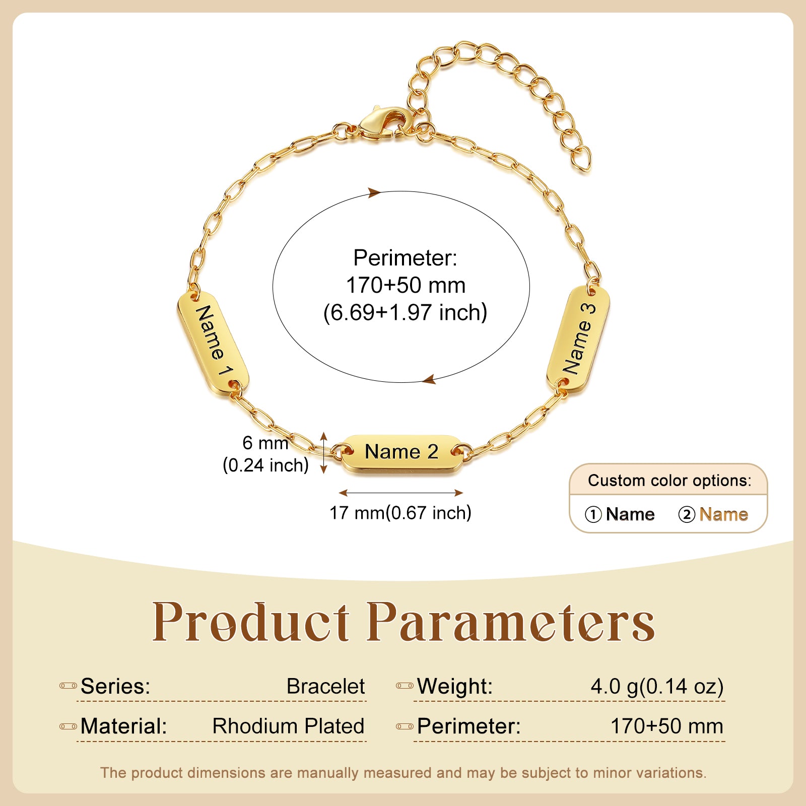 Engraved Name Bracelet