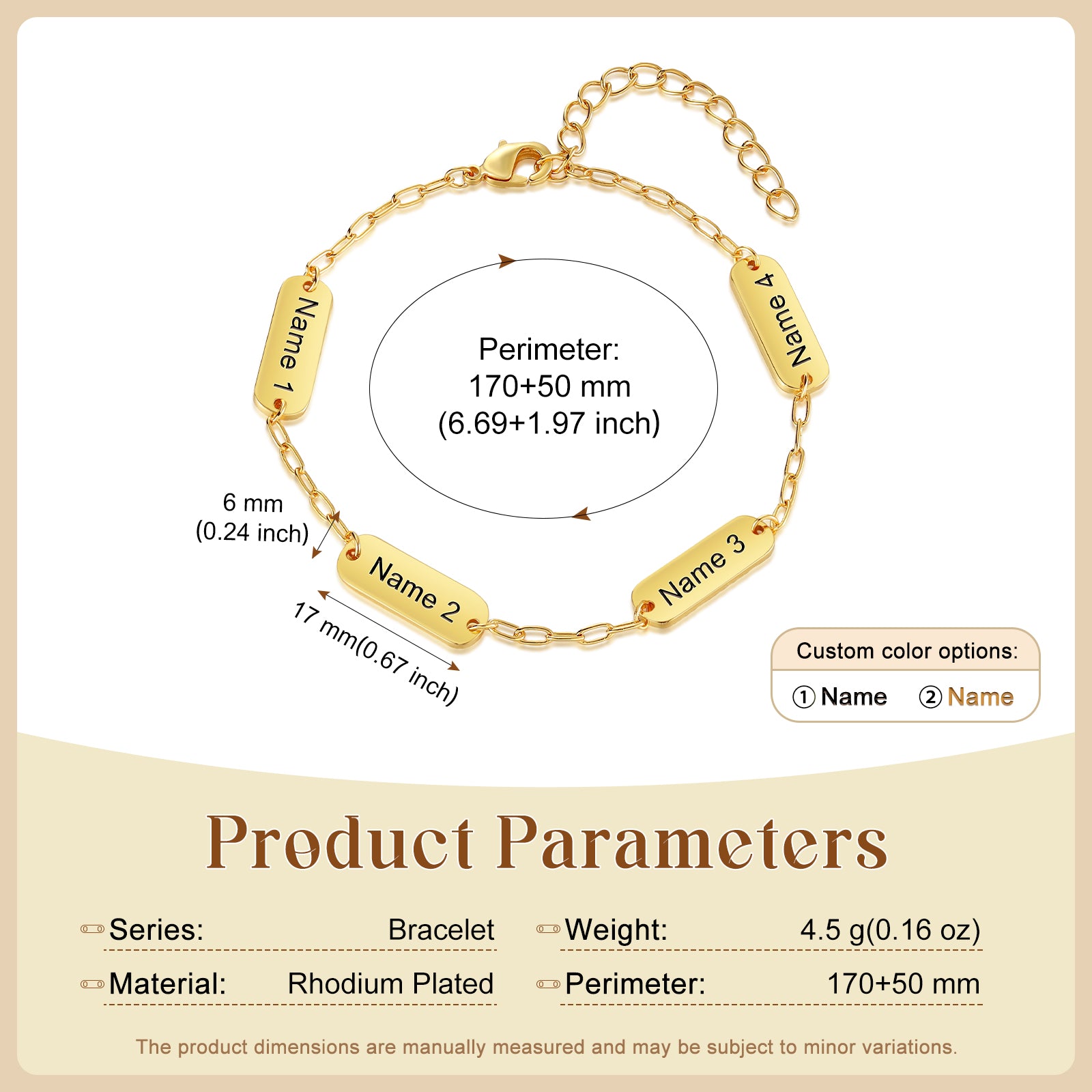 Engraved Name Bracelet