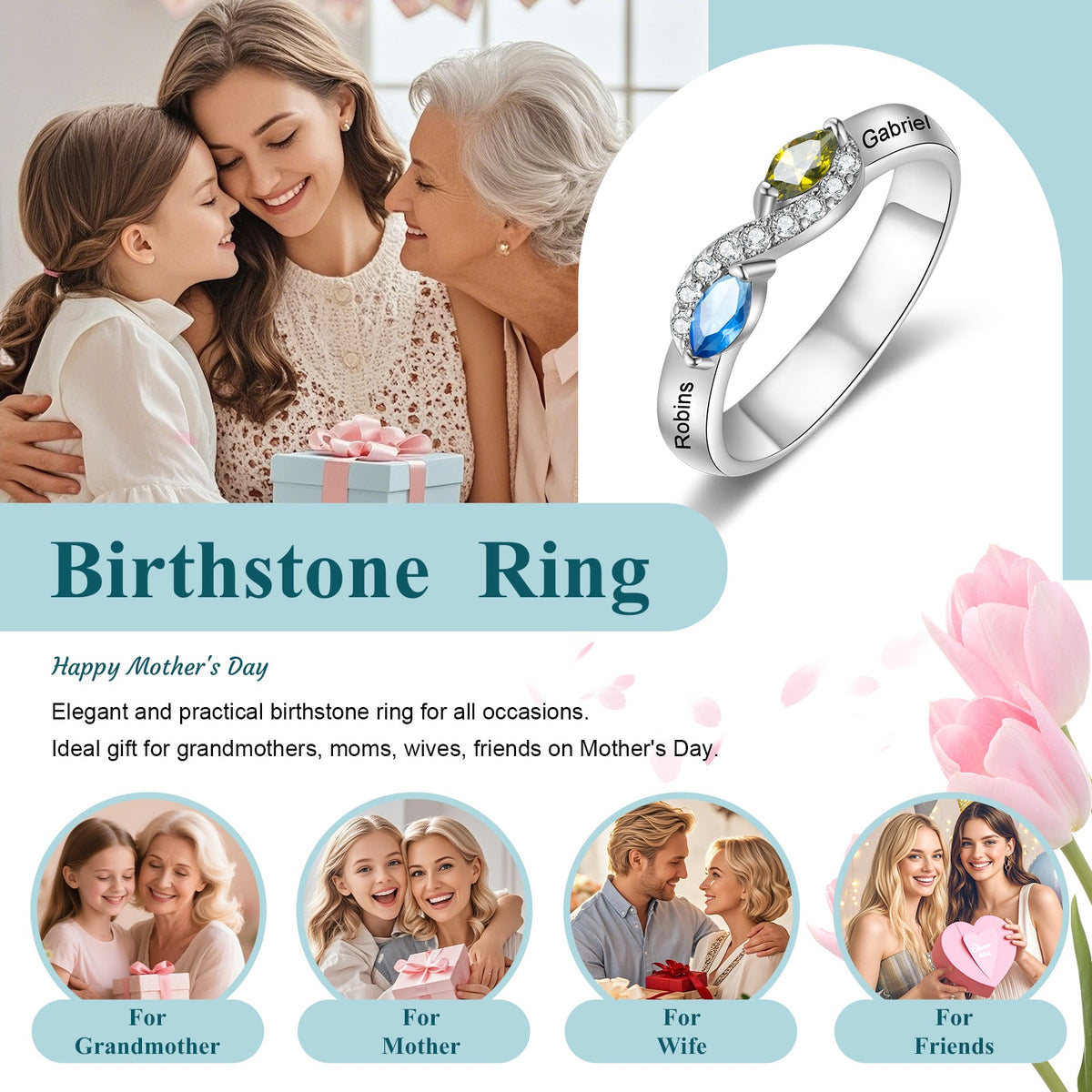 Custom Birthstone Ring