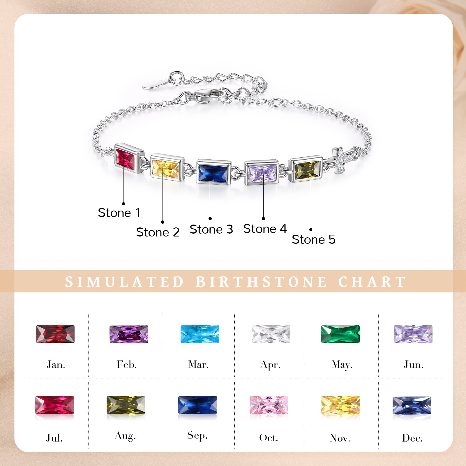 Custom Birthstone Bracelet