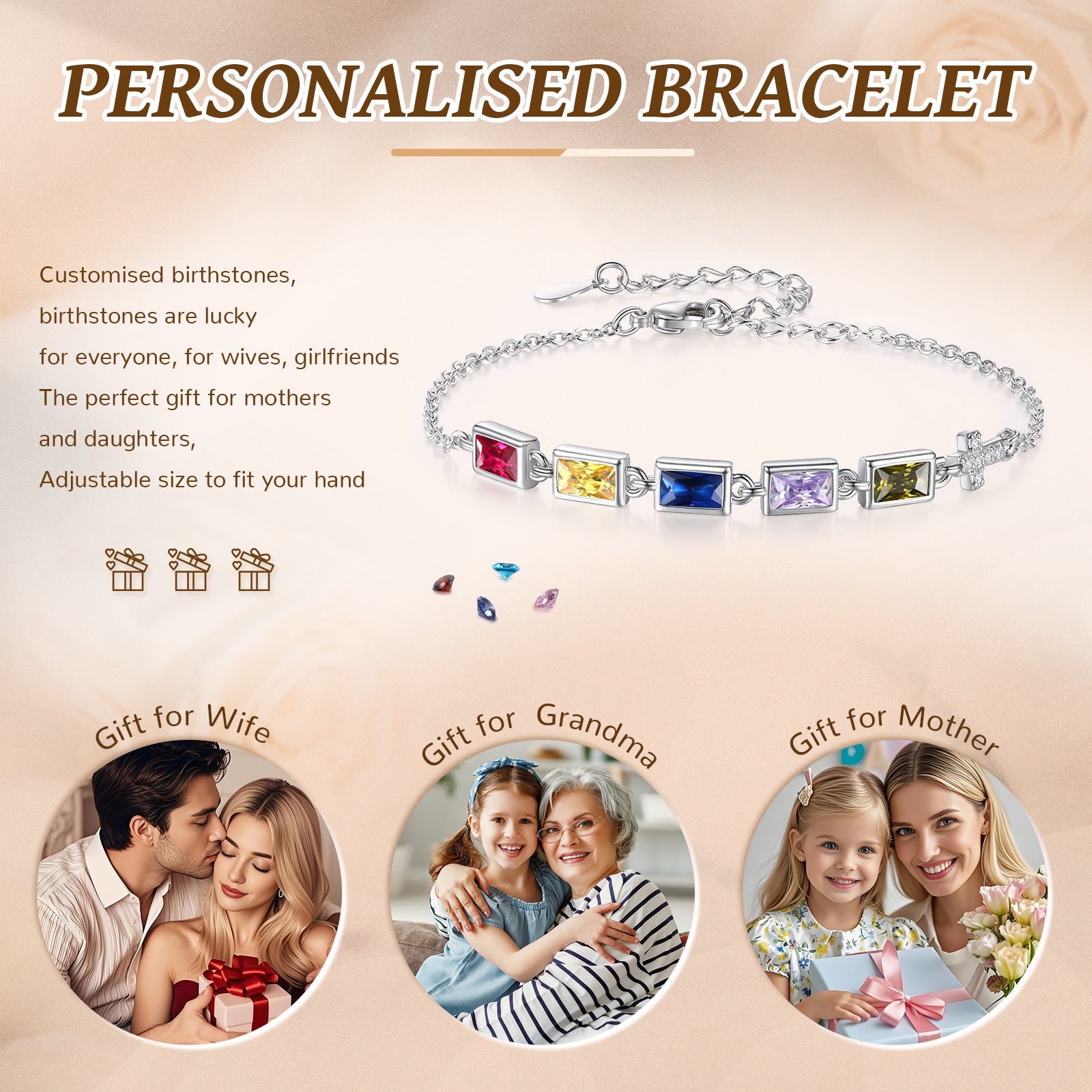 Custom Birthstone Bracelet