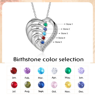 Birthstone Personalized Sterling Silver Necklace
