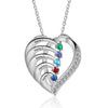 Birthstone Personalized Sterling Silver Necklace