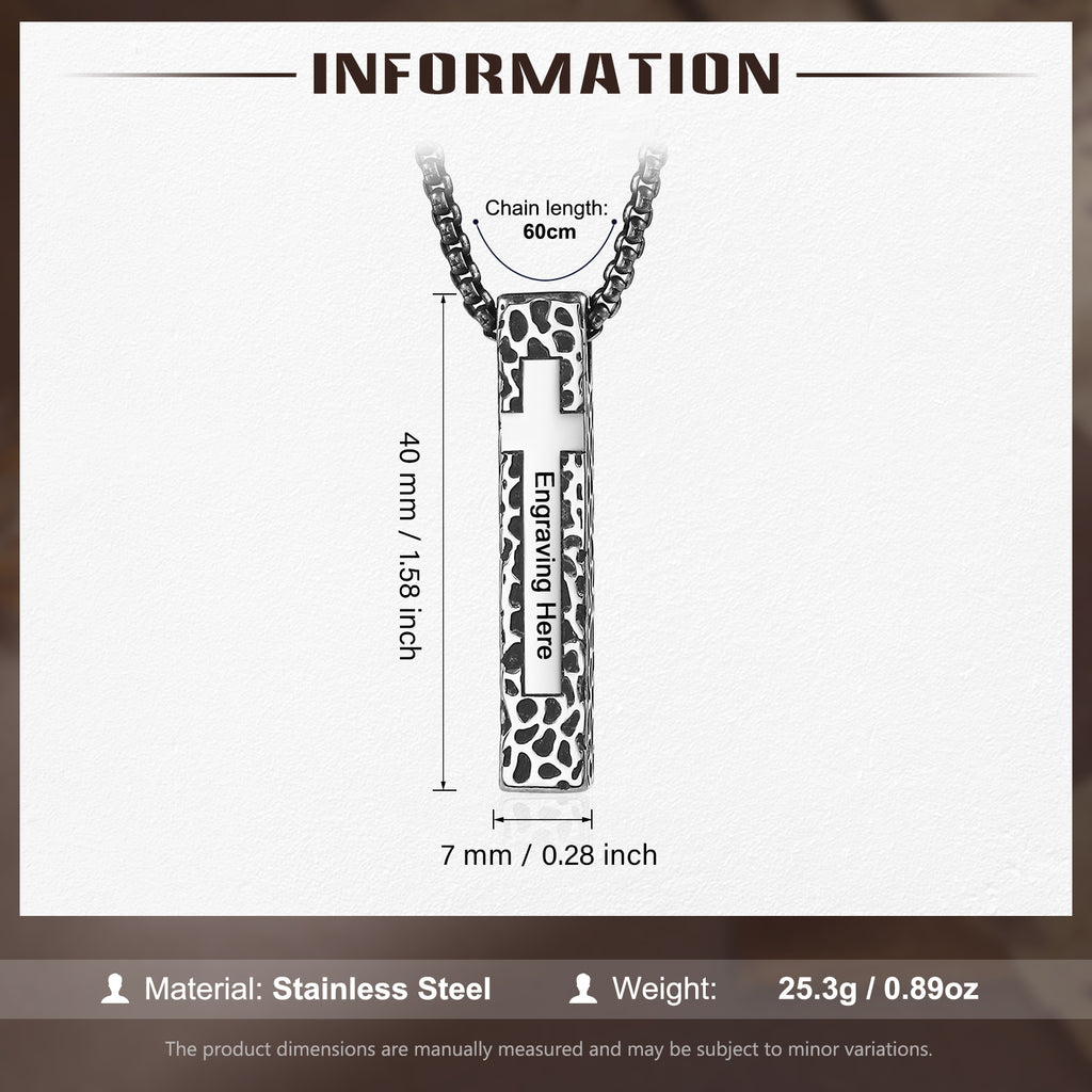 Men Vertical Bar Necklace