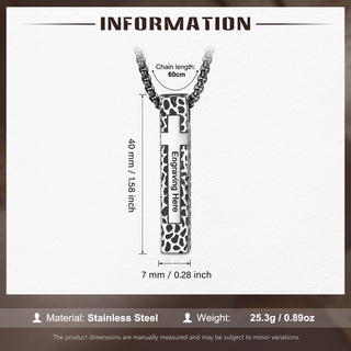 Men Vertical Bar Necklace