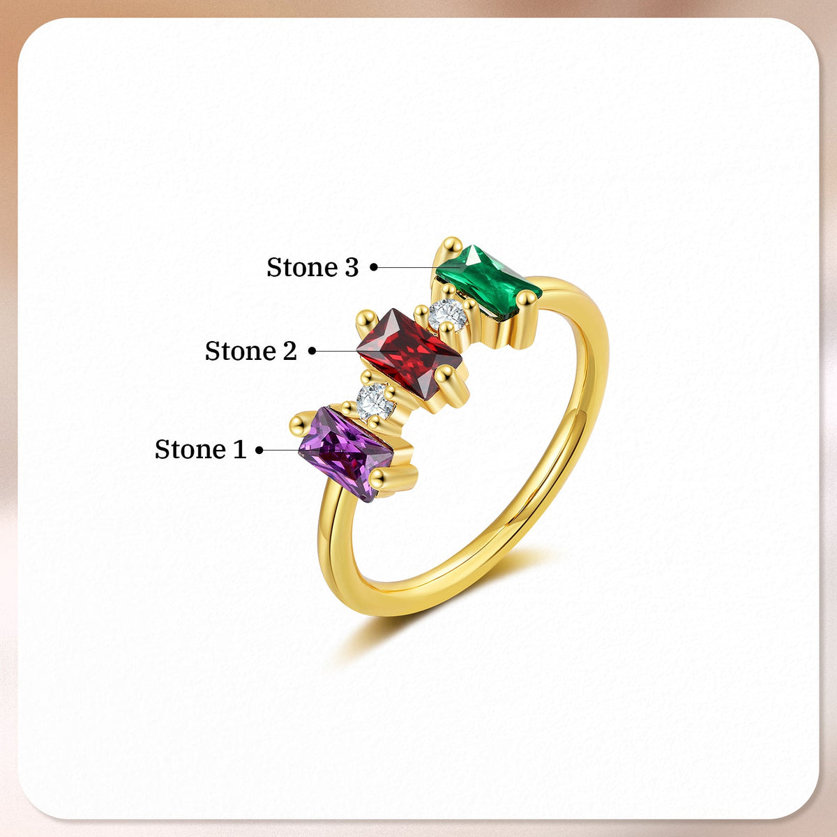 Custom Birthstone Ring