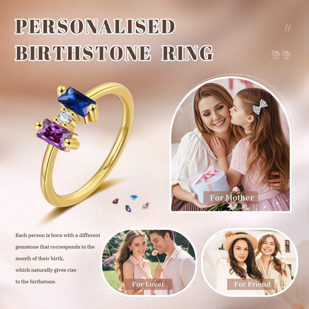 Custom Birthstone Ring