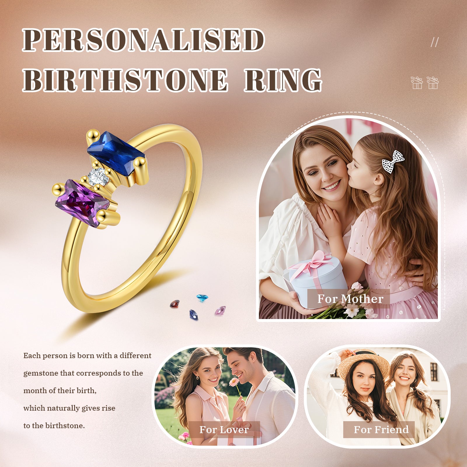 Custom Birthstone Ring
