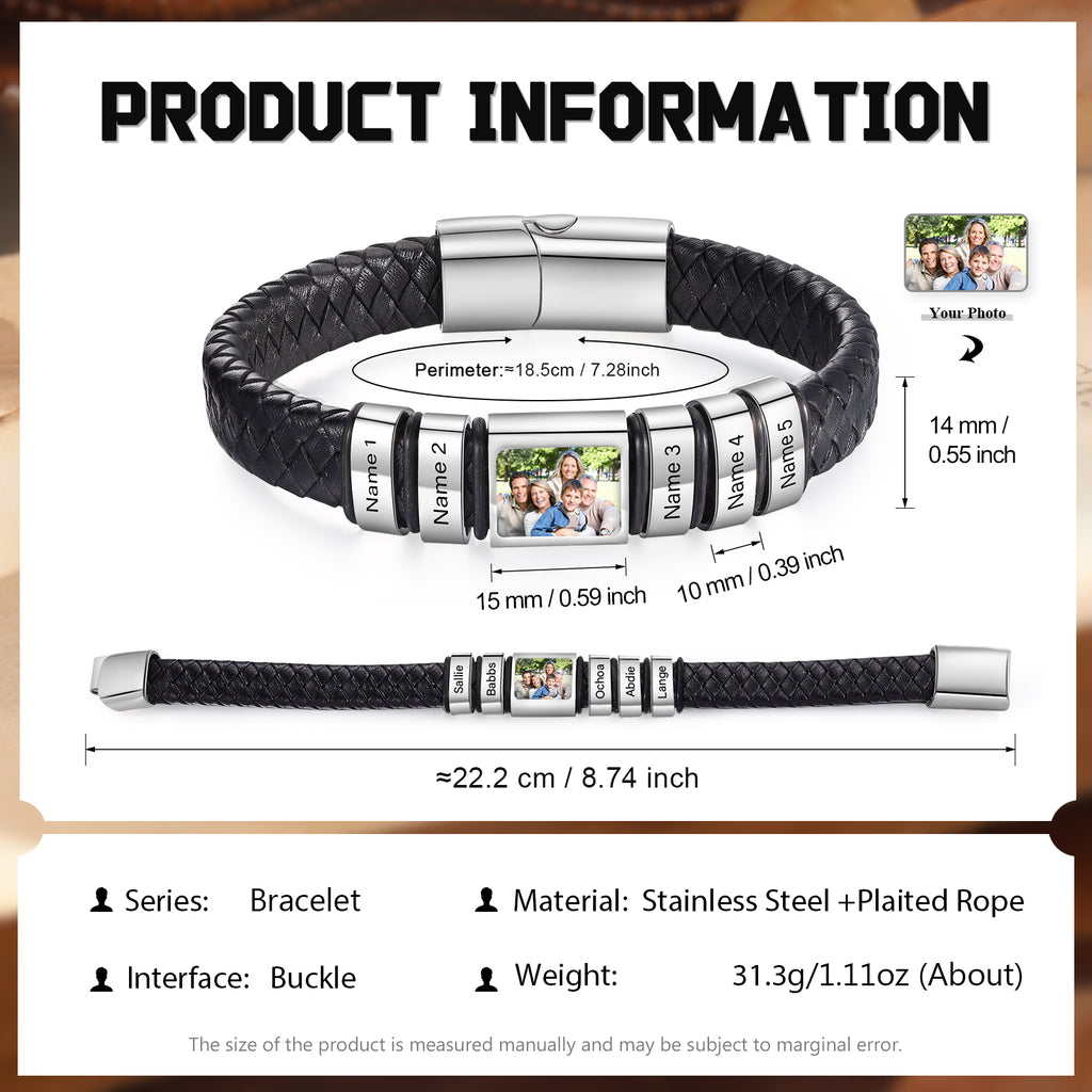 Custom Photo Men's Bracelet