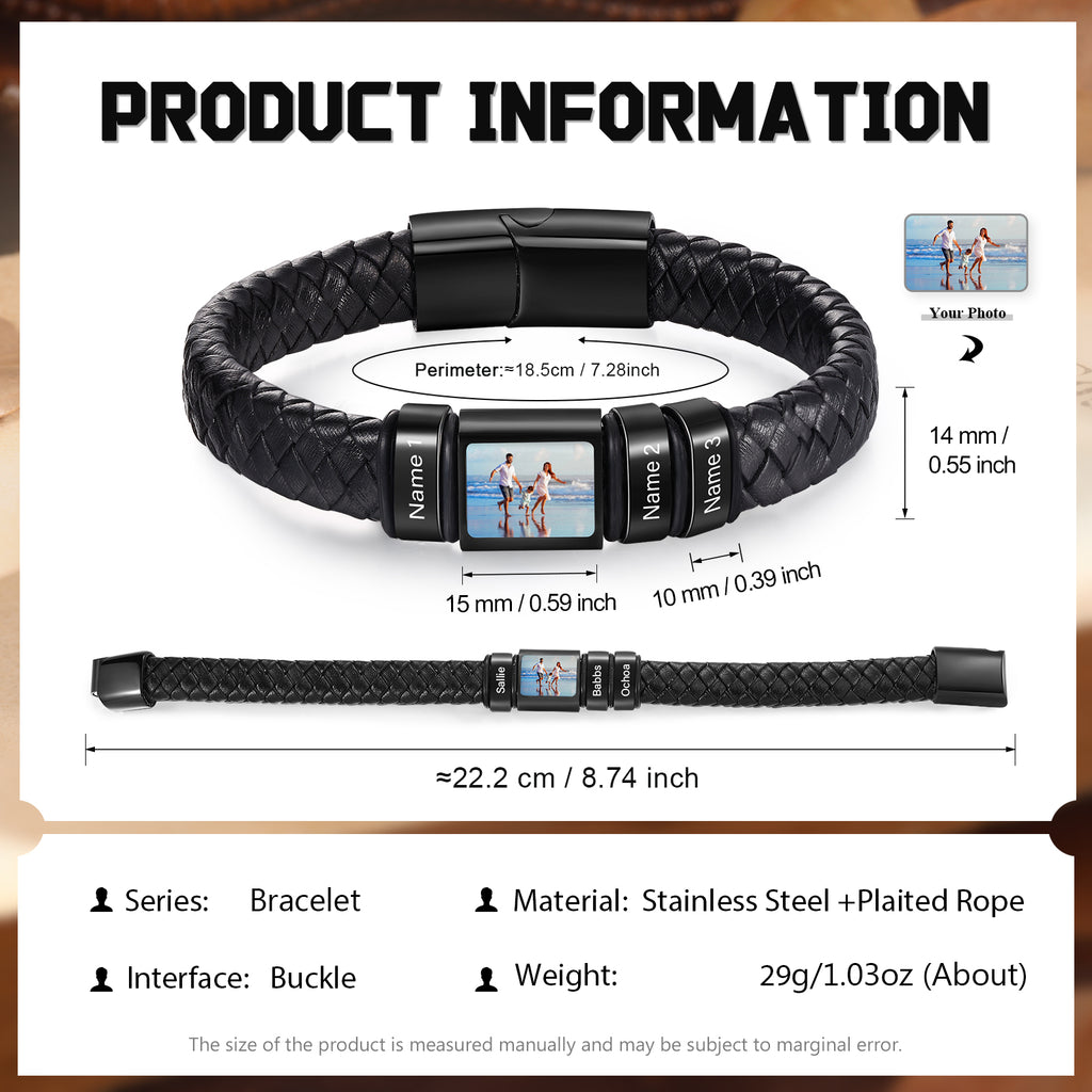 Custom Photo Men's Bracelet