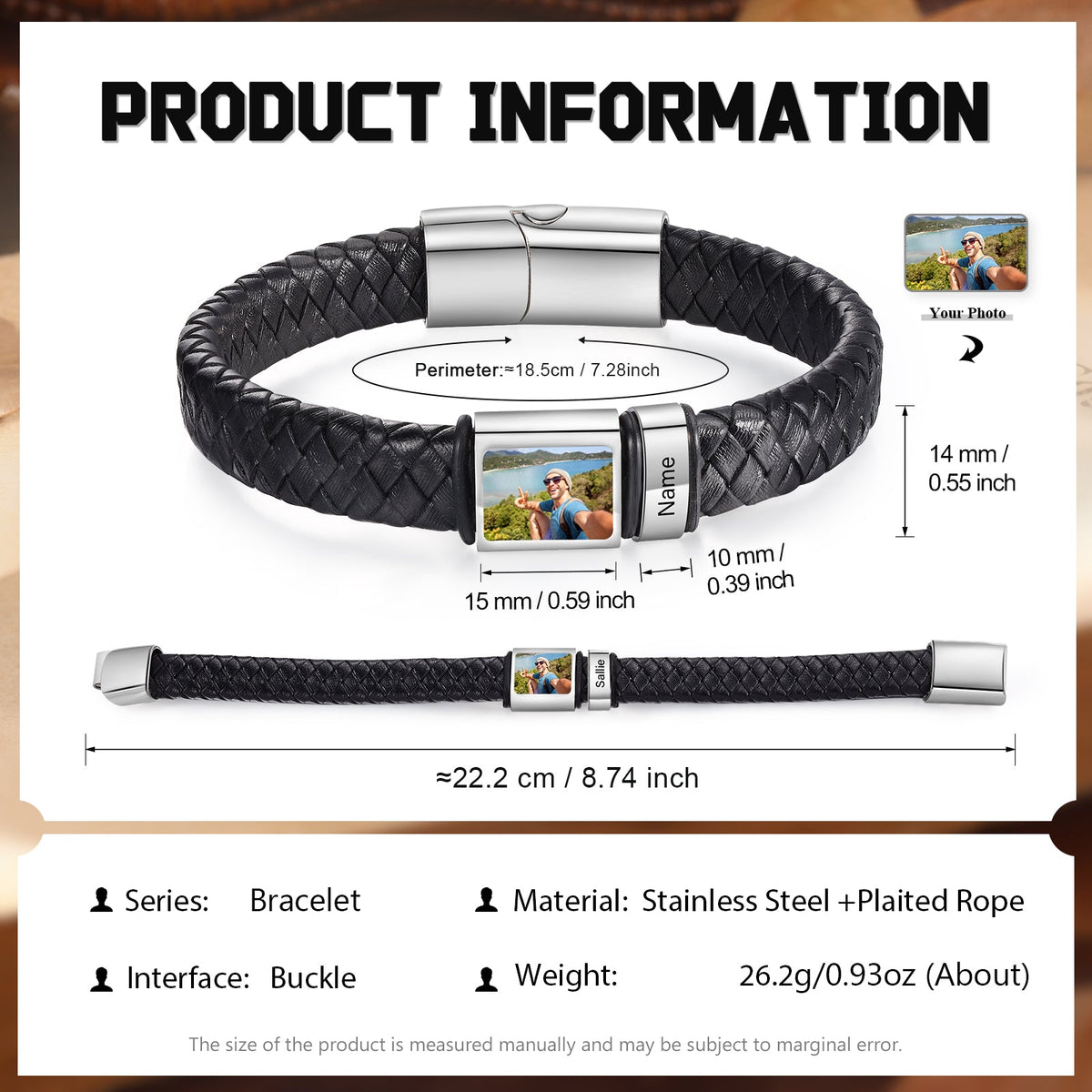 Custom Photo Men's Bracelet