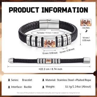 Custom Photo Men's Bracelet