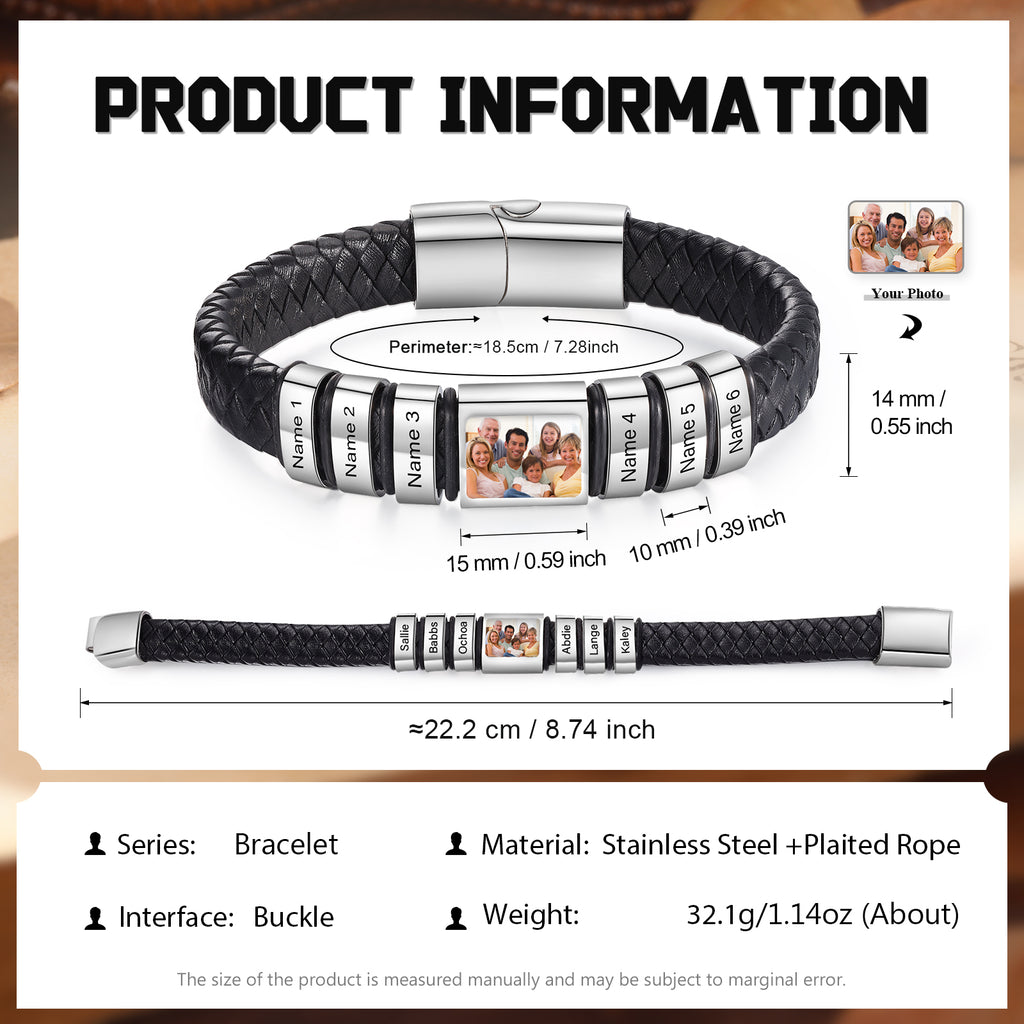 Custom Photo Men's Bracelet