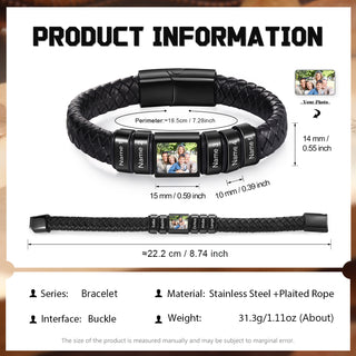 Custom Photo Men's Bracelet