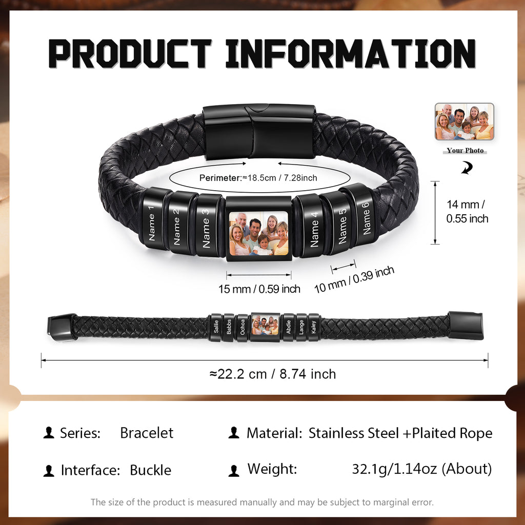 Custom Photo Men's Bracelet