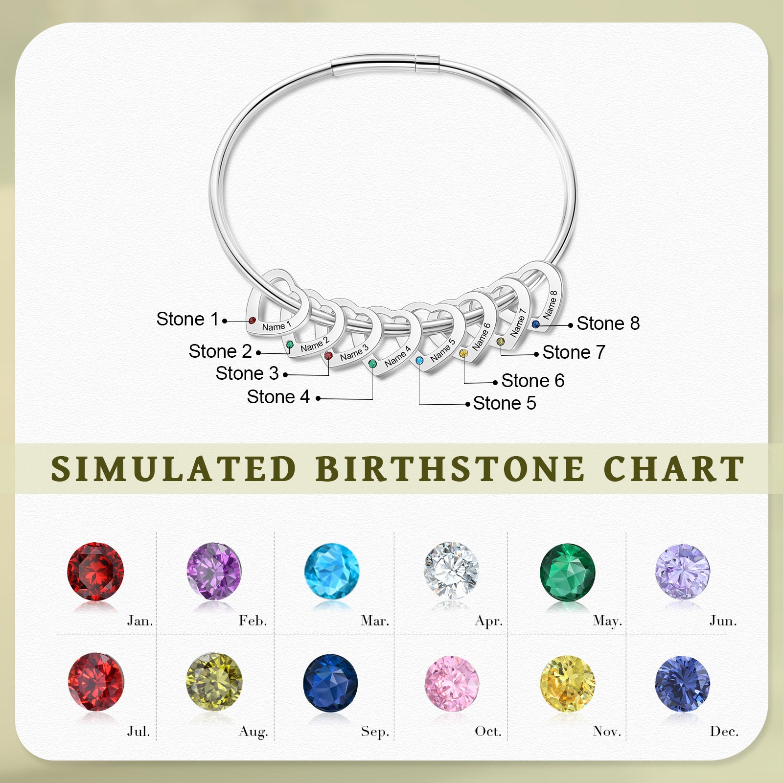 Engraved Stainless Steel Bangle Bracelet