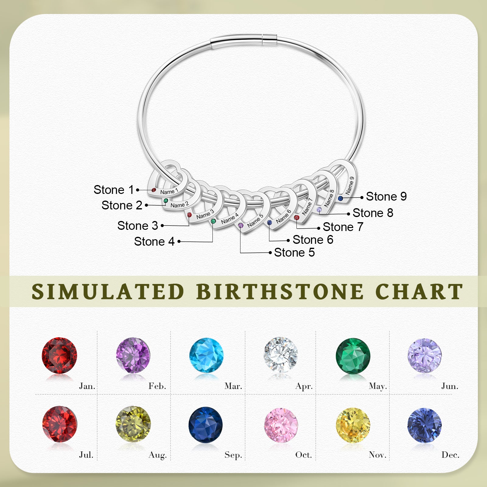 Engraved Stainless Steel Bangle Bracelet
