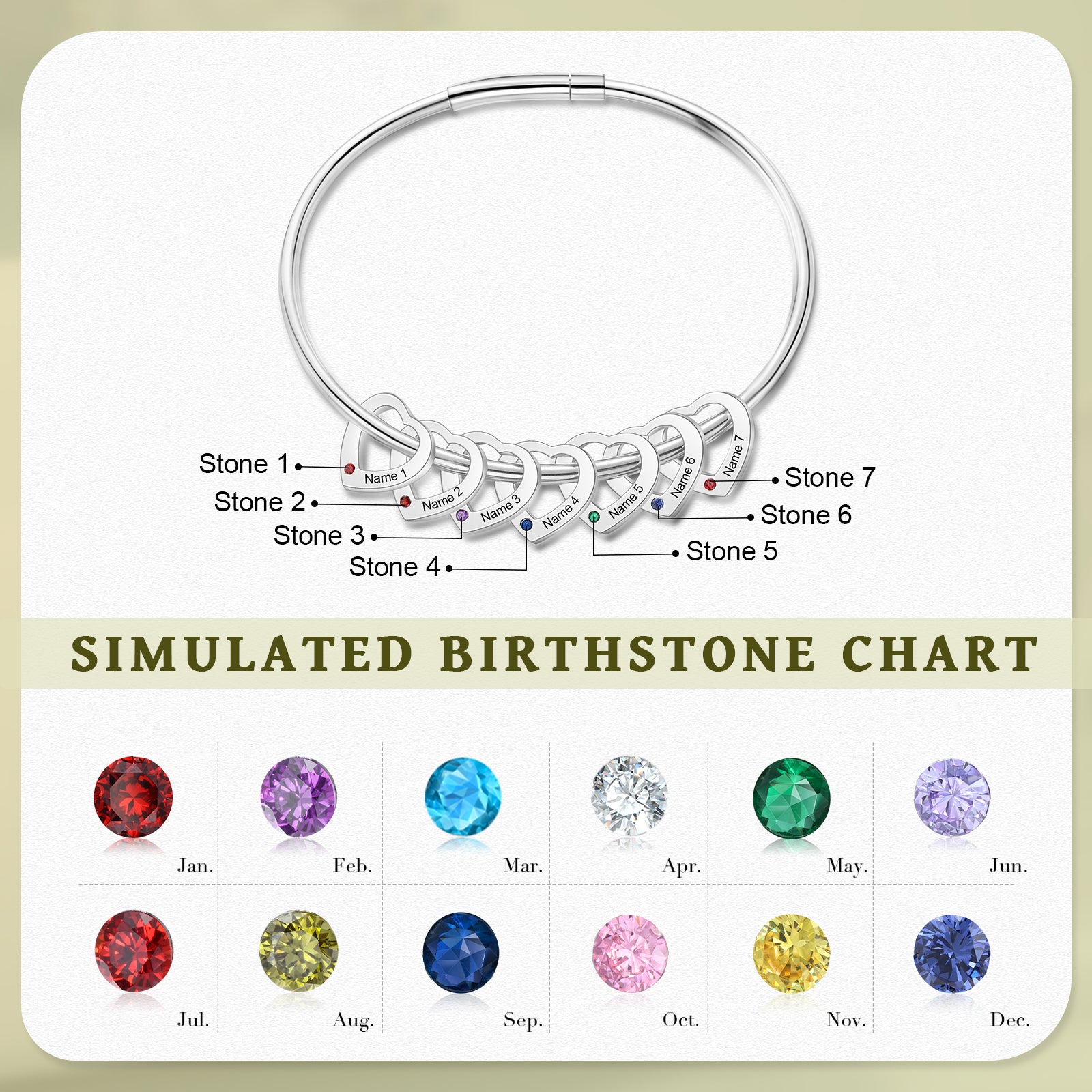 Engraved Stainless Steel Bangle Bracelet
