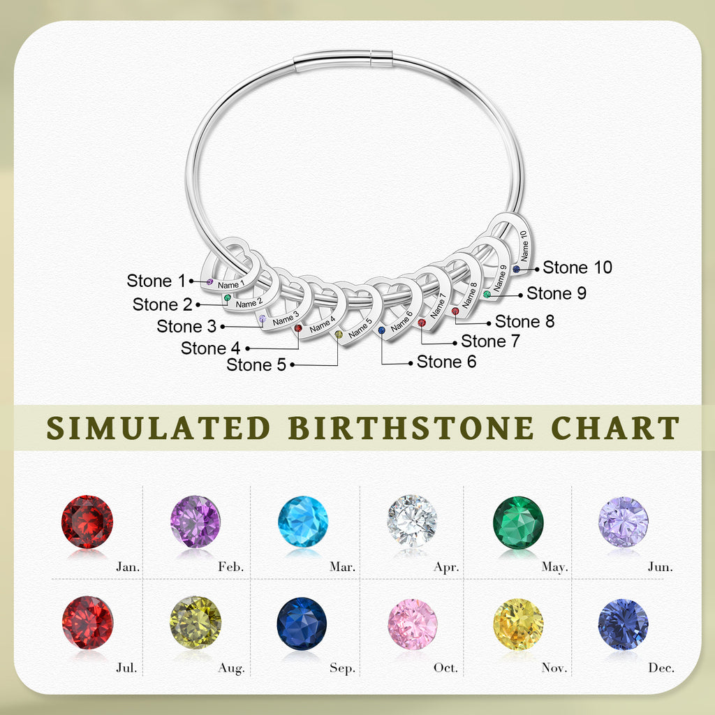 Engraved Stainless Steel Bangle Bracelet