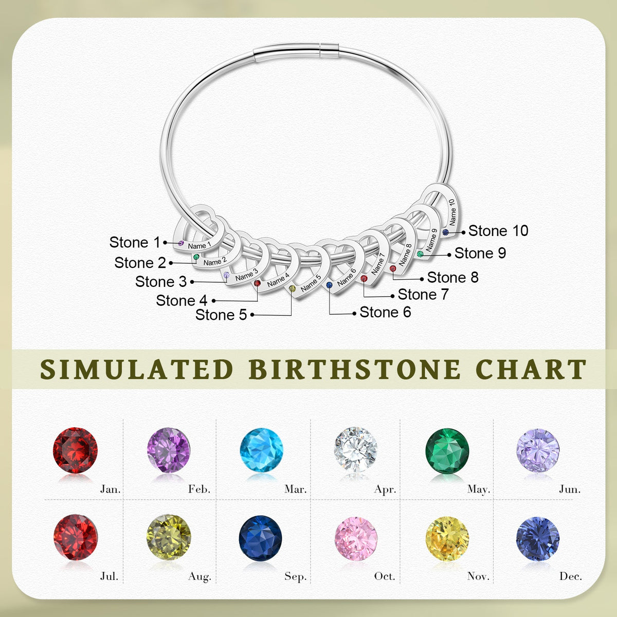 Engraved Stainless Steel Bangle Bracelet