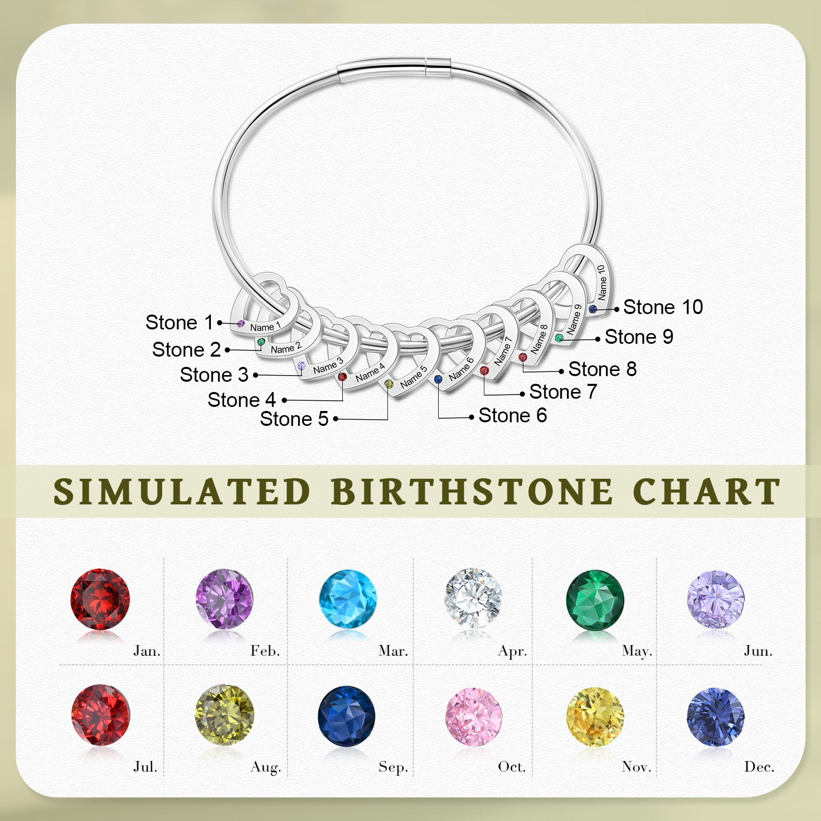 Engraved Stainless Steel Bangle Bracelet