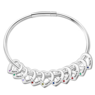 Engraved Stainless Steel Bangle Bracelet