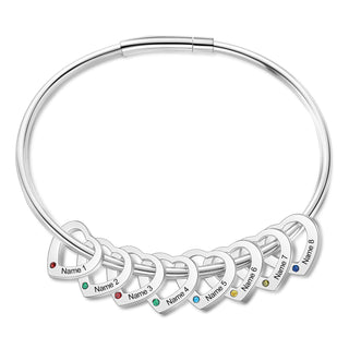 Engraved Stainless Steel Bangle Bracelet