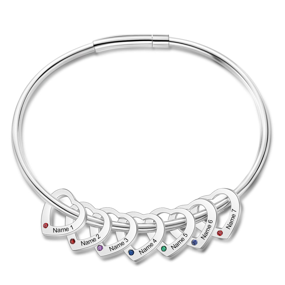 Engraved Stainless Steel Bangle Bracelet