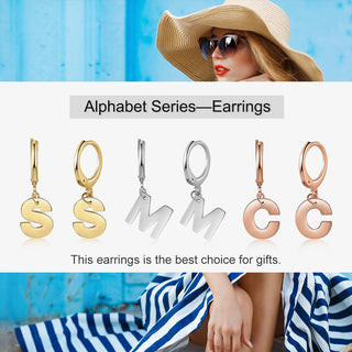 Personalized Stainless Steel Letter Earrings