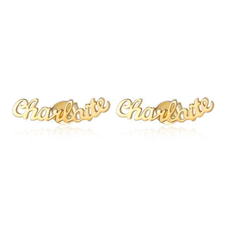 925 Sterling Silver Name Earrings