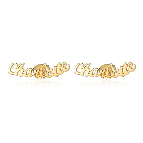 925 Sterling Silver Name Earrings