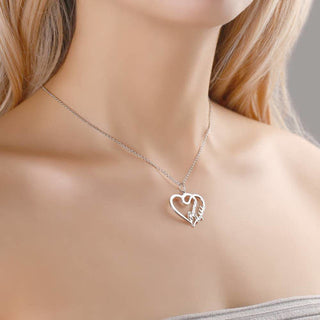 Custom Name Couple Heart Necklace