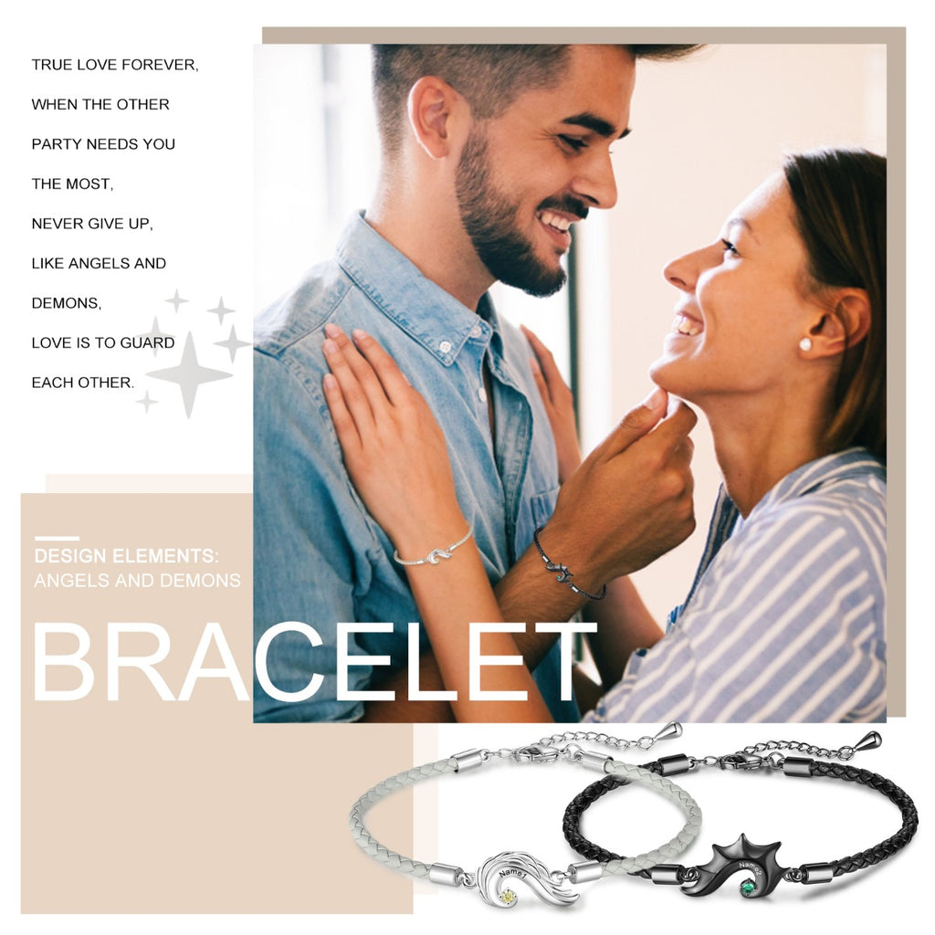 Personalized Hippocampus Couple Bracelet