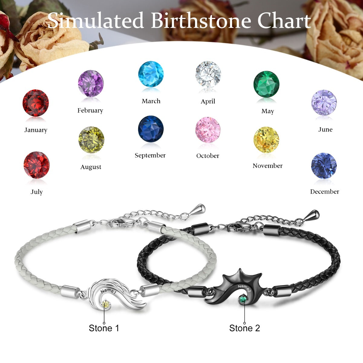 Personalized Hippocampus Couple Bracelet