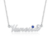 Custom Birthstone Name Necklace