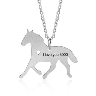 Stainless Steel Horse Necklace