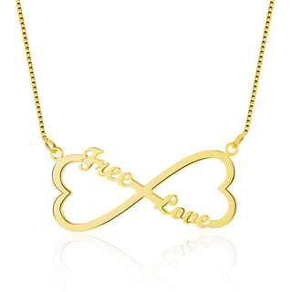 8 Character Heart Shaped Two Name Necklace