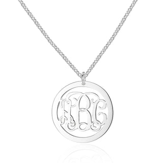 Personalized 925 Sterling Silver Monogram Necklace