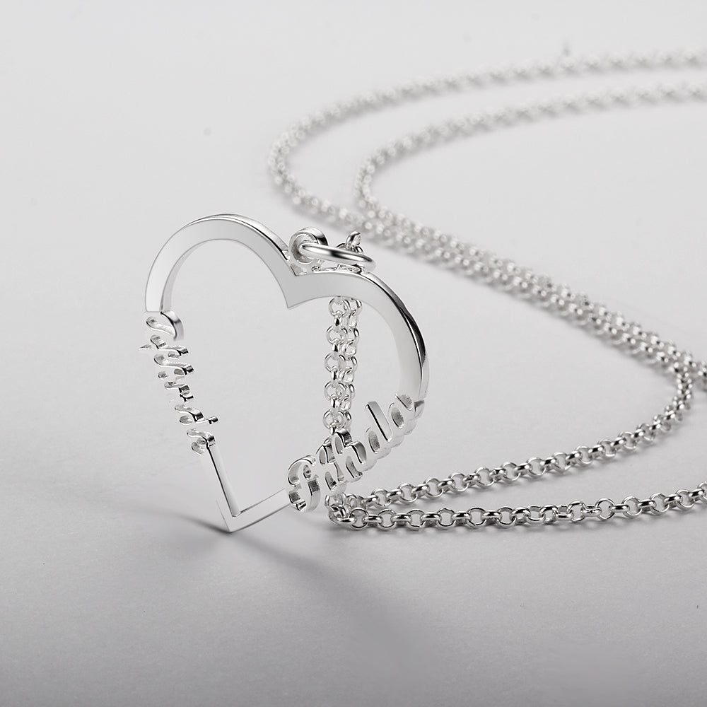 Custom Heart Shaped Name Necklace