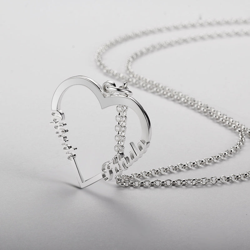 Custom Heart Shaped Name Necklace