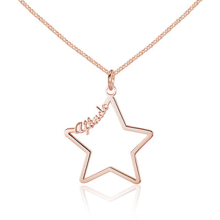 Custom Pentagram Name Necklace