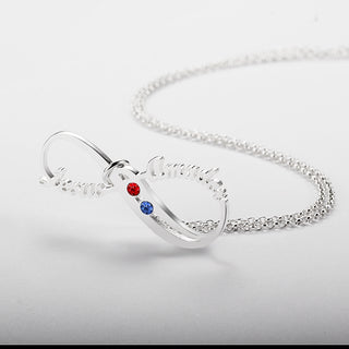 Vertical 8-character name necklace