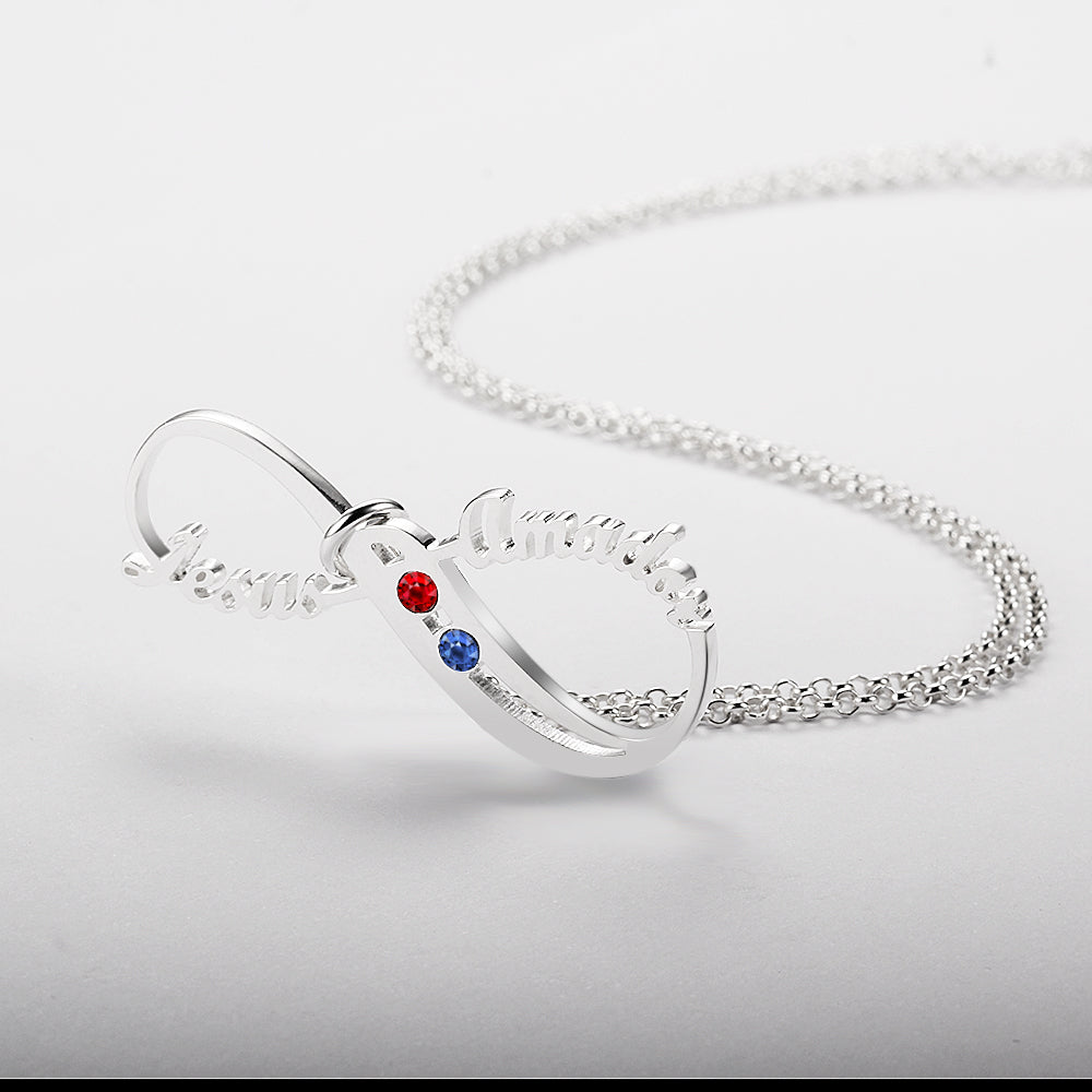 Vertical 8-character name necklace