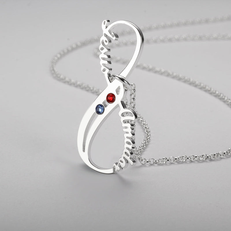 Vertical 8-character name necklace