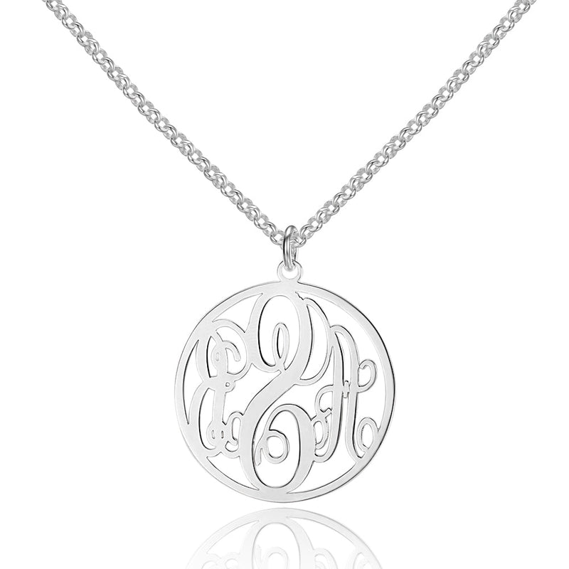Custom Round Name Necklace