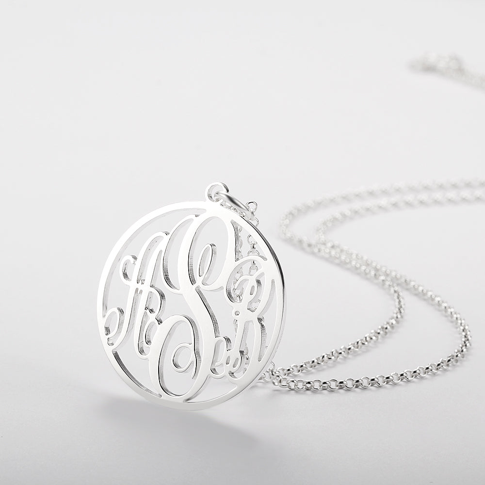 Custom Round Name Necklace